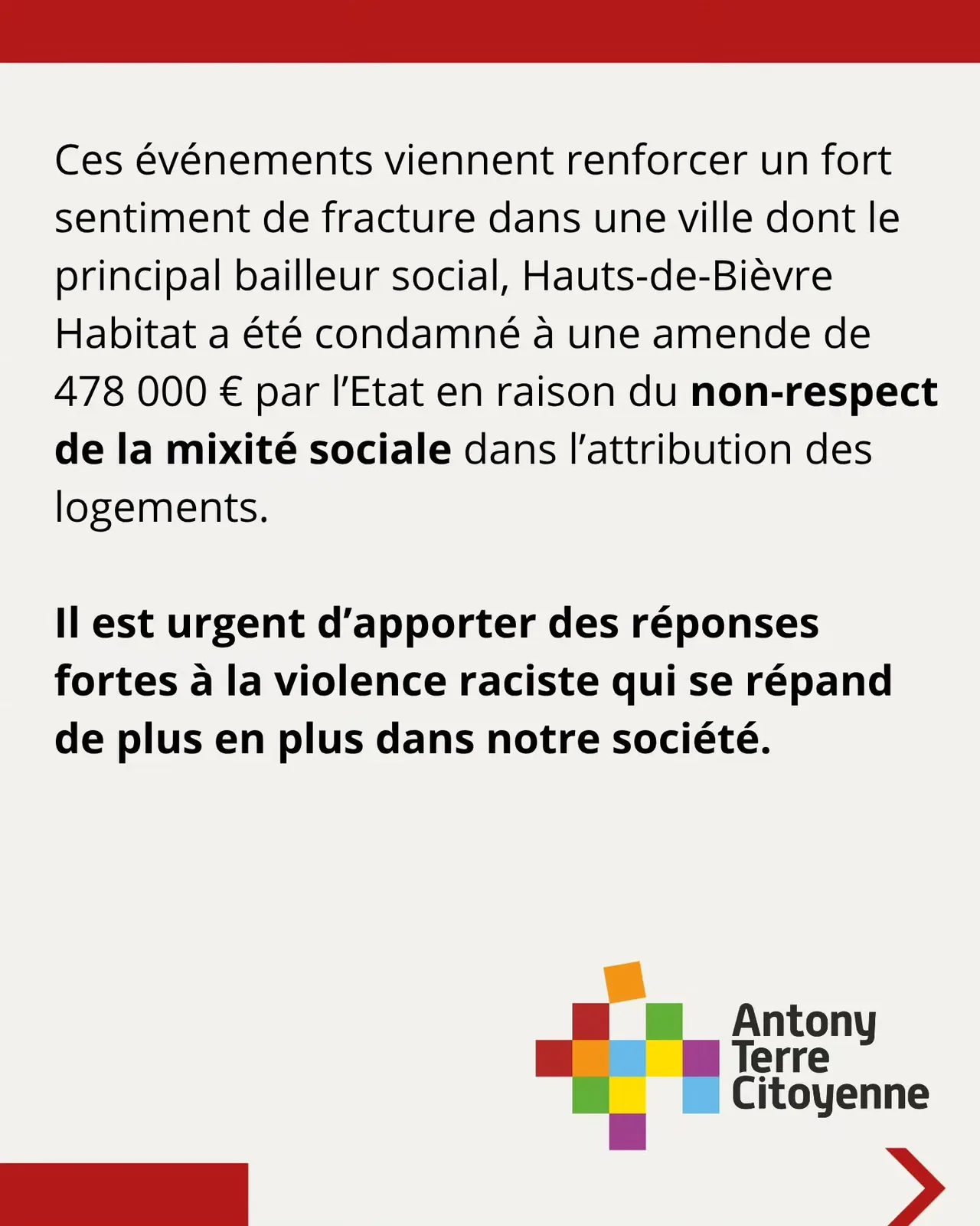 Image 5 sur 6 du communiqué publié sur Instagram, qui reprend le texte de l’article.