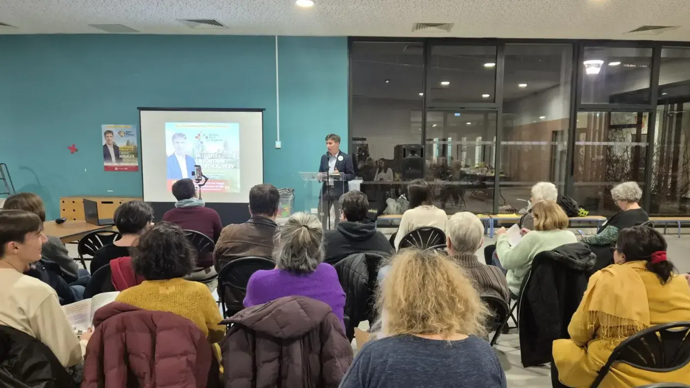 Réunion publique à l'école La Fontaine, le 23 janvier 2026