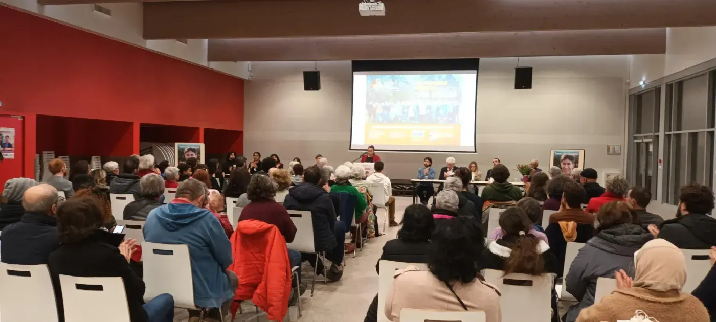 Réunion publique à la salle du Mont-Blanc, le 11 mars 2026