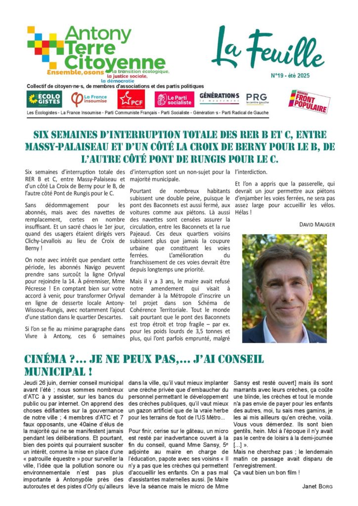 La Feuille N°19 été 2025